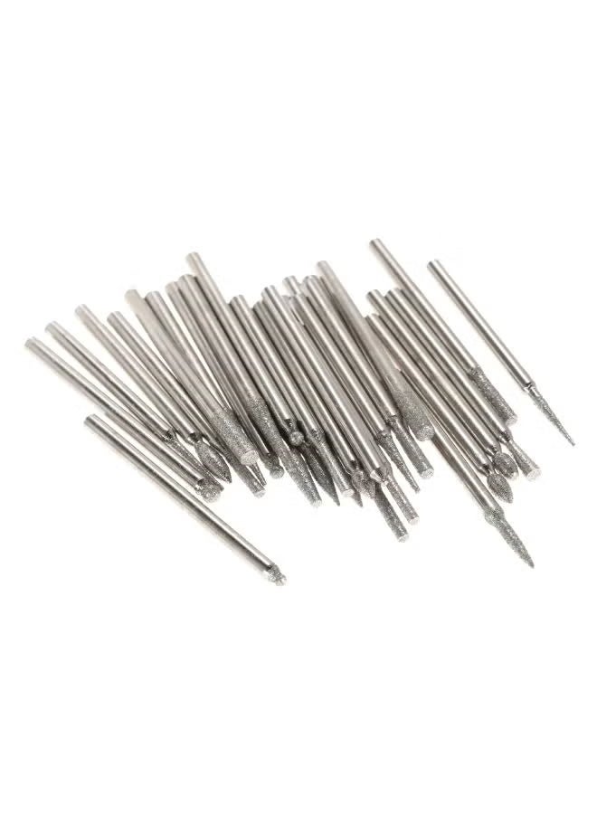 30 قطعة الماس المطلي بالكهرباء طحن رأس مجموعة 3mm - Image 5
